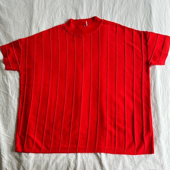COS Tops - COS Red Ribbed Top